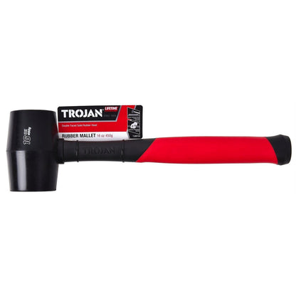 Trojan Black Fibreglass Rubber Mallet - 16oz - 450g