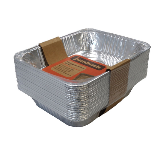 Jumbuck Rectangular Foil Trays - 262 x 140 x 320mm - 20 Pack
