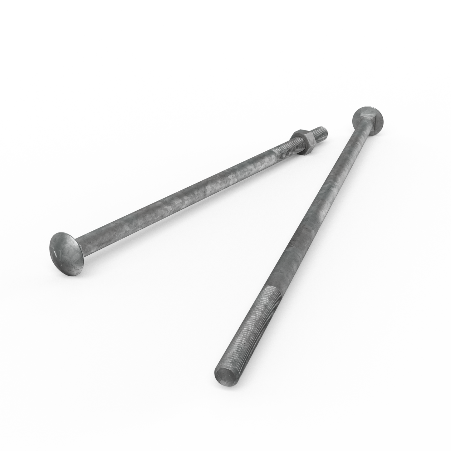 Zenith Hot Dip Galvanised Cup Head Bolts & Nuts - M12 x 400mm - 12 Pack