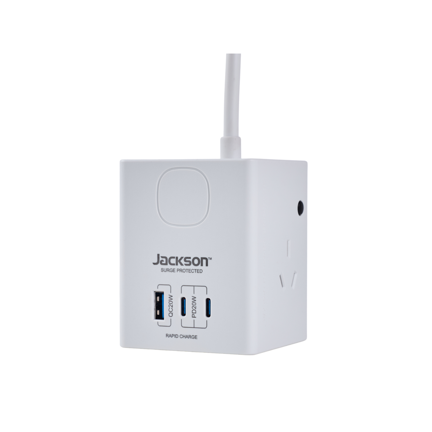 Jackson Power Cube - 3 Outlet - 1.2m - White