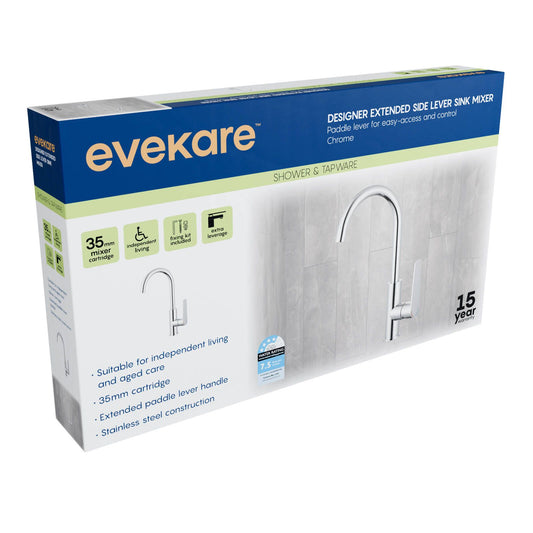 Evekare 35mm Designer Extended Side Lever Sink Mixer