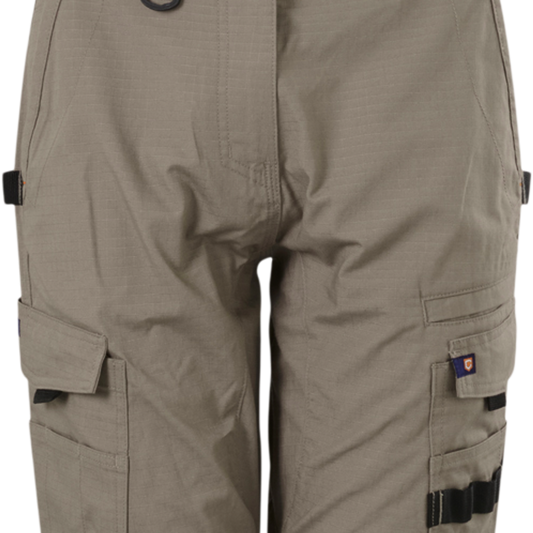 Citeco Size 12 Womens Cuffed Cargo Ripstop Pant - Khaki