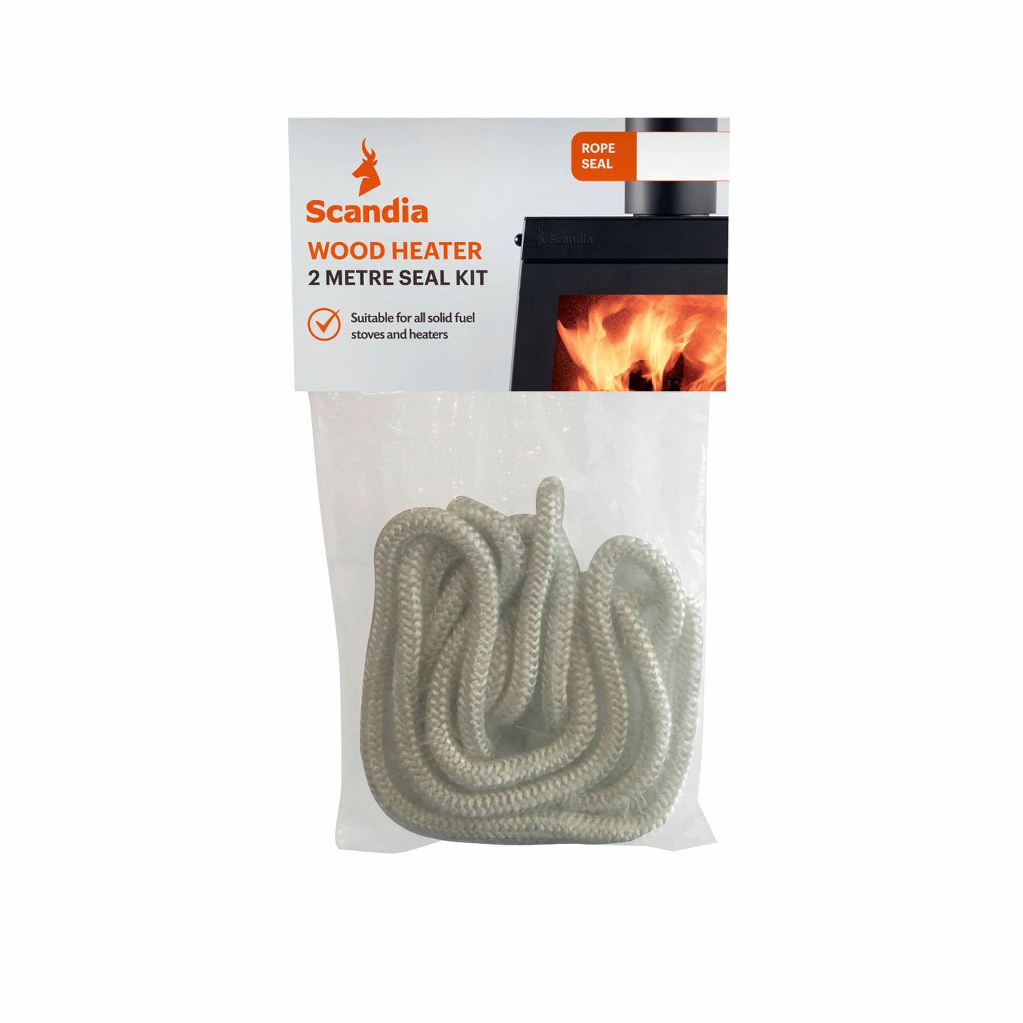 Scandia Fibreglass Rope Seal - 20mm x 2m - Black