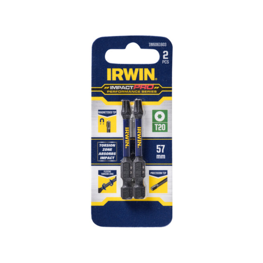 Irwin Impact Pro Performance Series T20 57mm 2 Pack