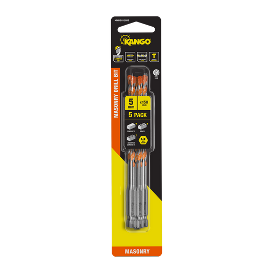 Kango Masonry Drill Bit 5mm x 150mm 5 Pack