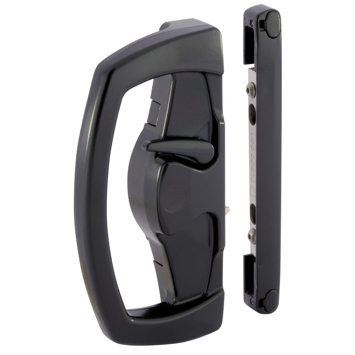 Gainsborough Sliding Patio Door Deadlock - 94mm - Zinc - Black Finish