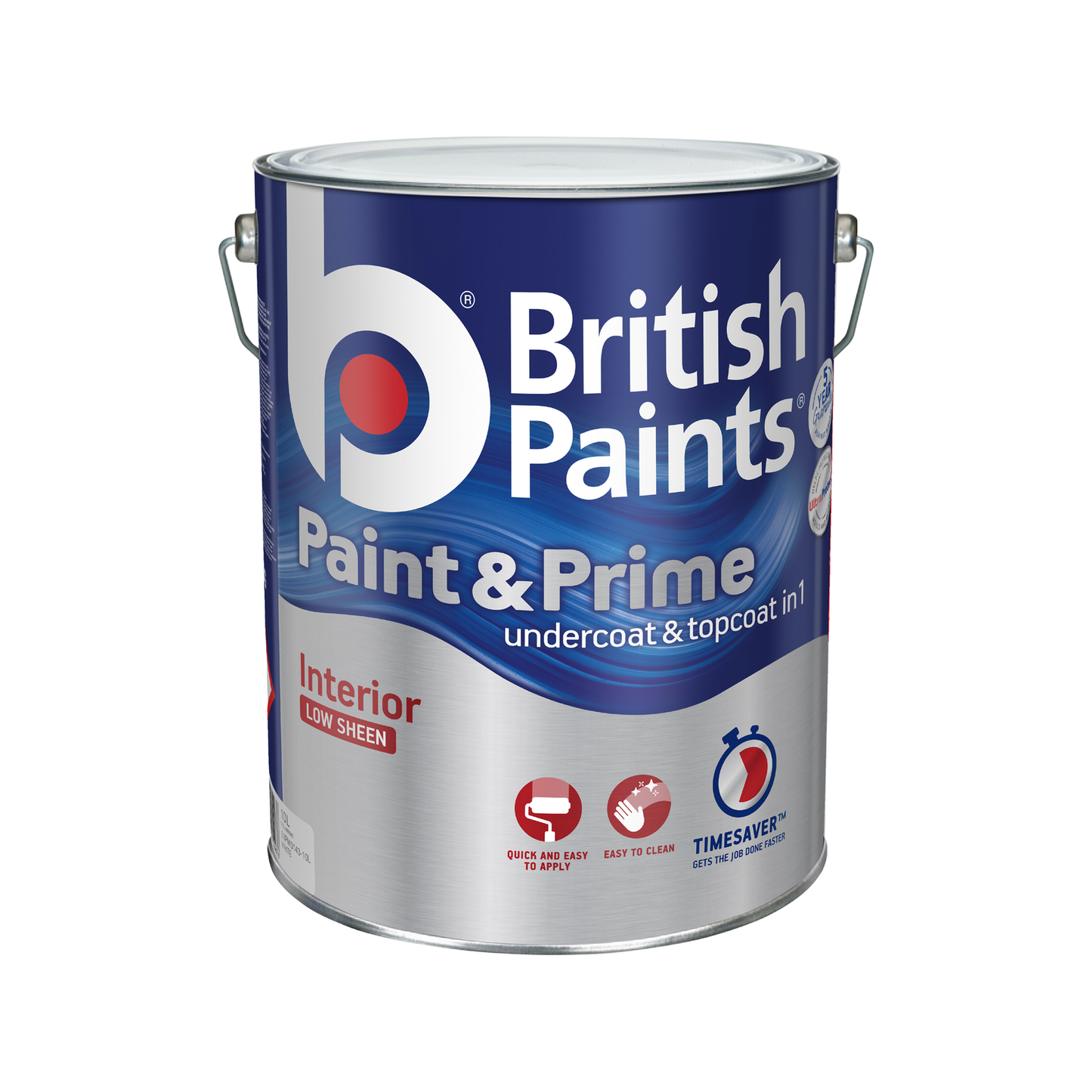 British Paints White Low Sheen Interior Paint - 10L