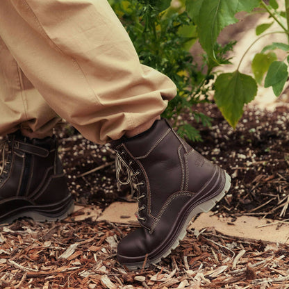 She Wear Pursues Brown Women's Safety Workboots - Size 9