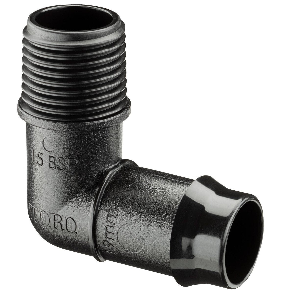 Toro 19mm Male Poly Threaded Elbow 15mm Size Polypropylene Durable