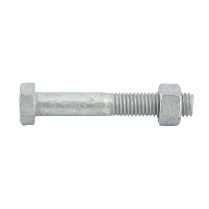 Zenith M12 x 75mm - Hot Dip Galvanised Hex Head Bolts & Nuts - 12 Pack