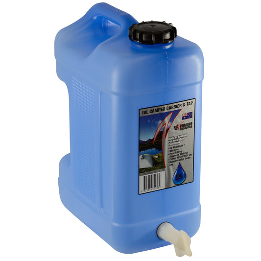 AdVenture Products 10L Blue Tint Camper Carrier with Tap 00928-9