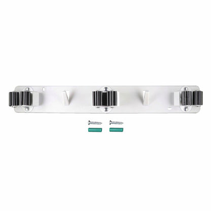 Everhang Broom Holder Rack - 3 Holders - Plastic/Steel - Easy Installation