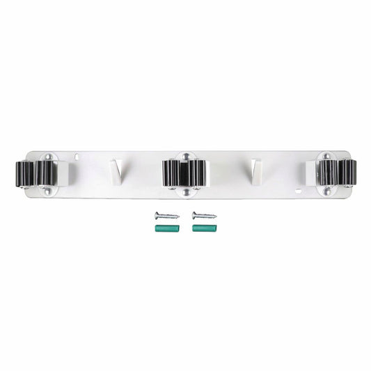 Everhang Broom Holder Rack - 3 Holders - Plastic/Steel - Easy Installation