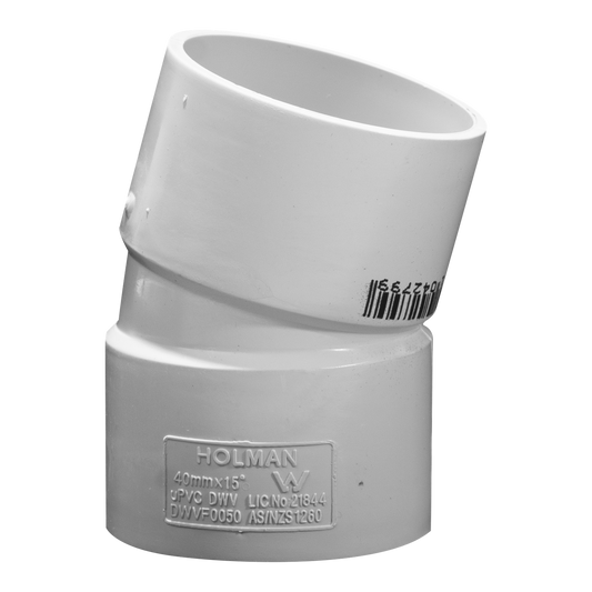 Holman 40mm x 15mm Female PVC DWV Plain Bend