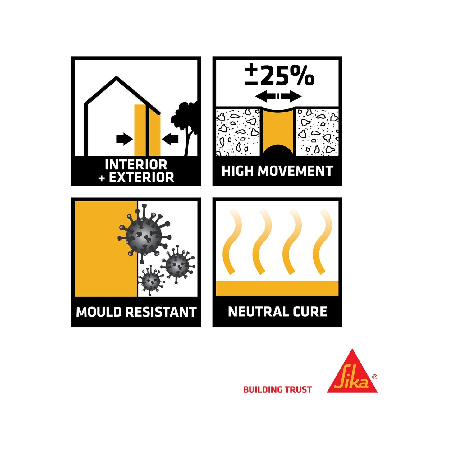 Sika Sikaseal Kitchen & Bathroom Silicone - 300ml - Black