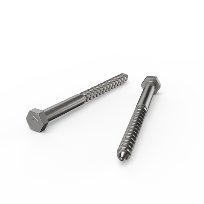 Zenith Hex Head Coach Screws - M10 x 130mm - Stainless Steel - 12 Pack
