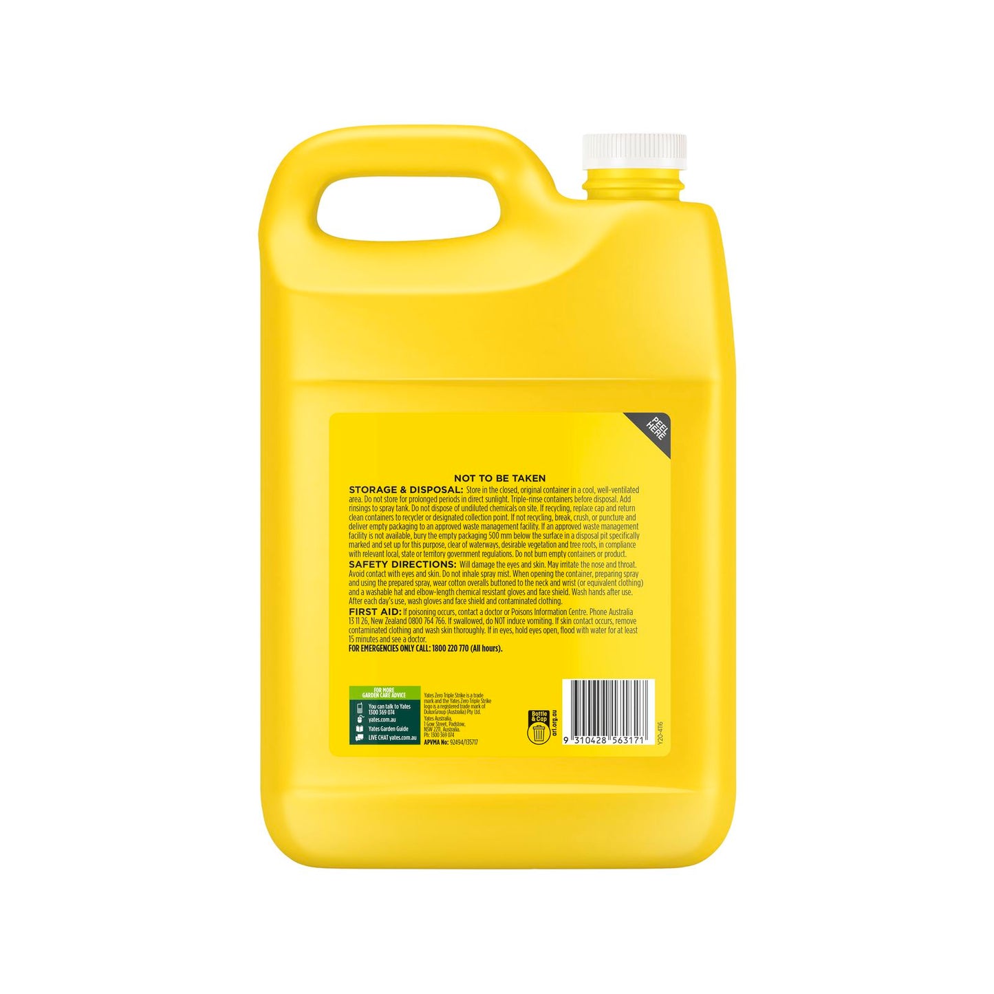 Yates Zero Triple Strike Weedkiller Concentrate - 5L