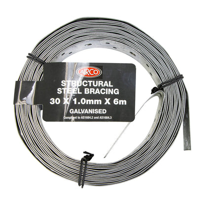 Airco Structural Galvanised Strapping - 30mm x 1mm x 6m