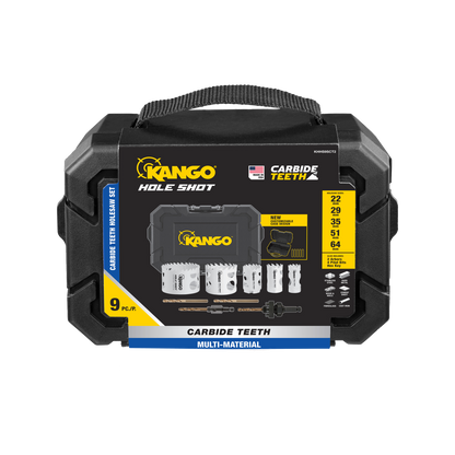 Kango Hole Shot Carbide Teeth Hole Saw Set - 9 Piece - 228 x 238mm