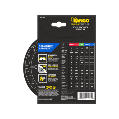 Kango Diamond Saw Blade - 125mm - Segmented - Dry Cutting