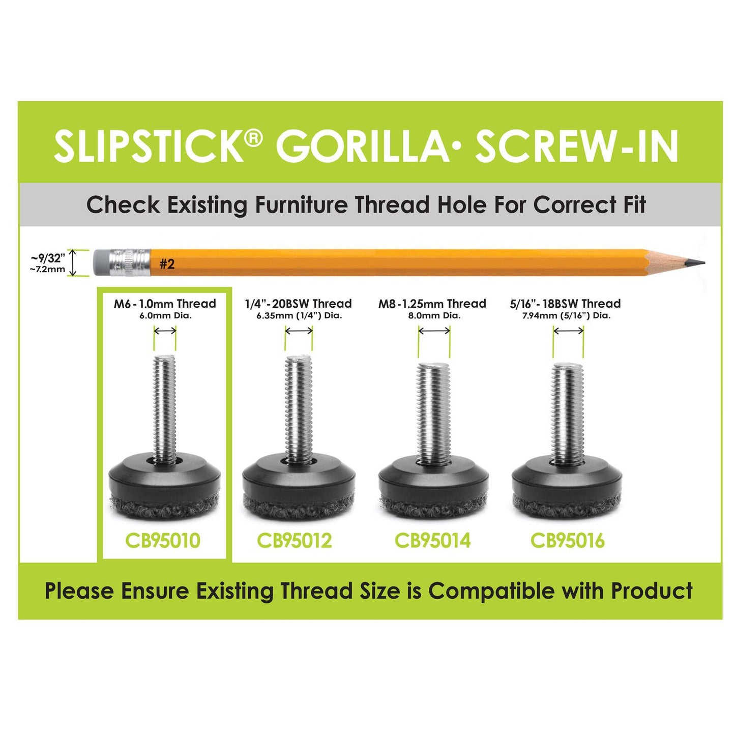 Slipstick M8 Clear Screw Outdoor Tread Berber - 28mm