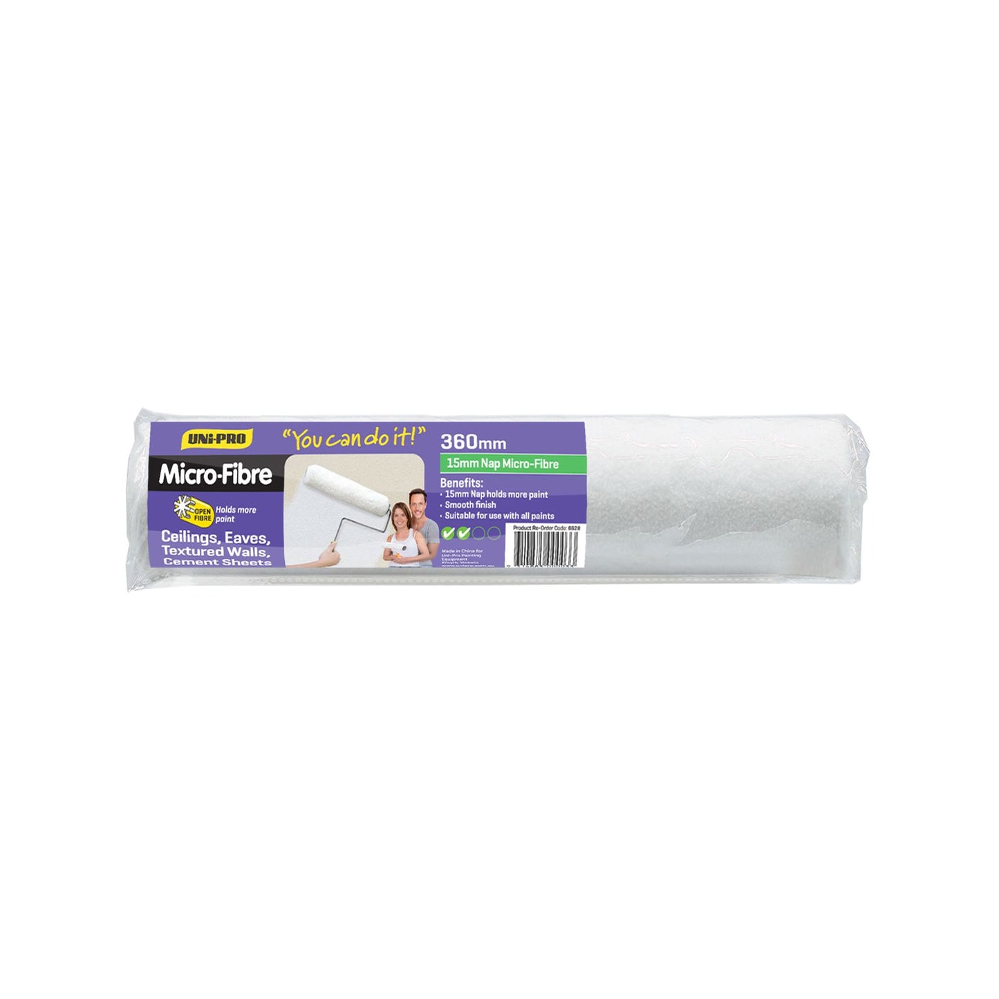 Uni Pro Microfibre Roller Cover - 360 x 15mm