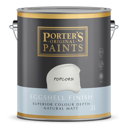 Porter's Washable Paint - 2L - Popcorn - Eggshell