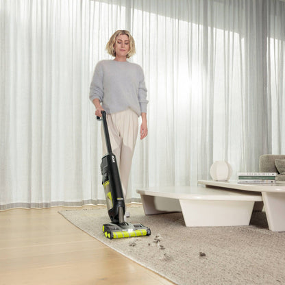 Ryobi ONE+ HP Brushless Upright Vacuum Kit - 2 x 4.0Ah - 1L - Black