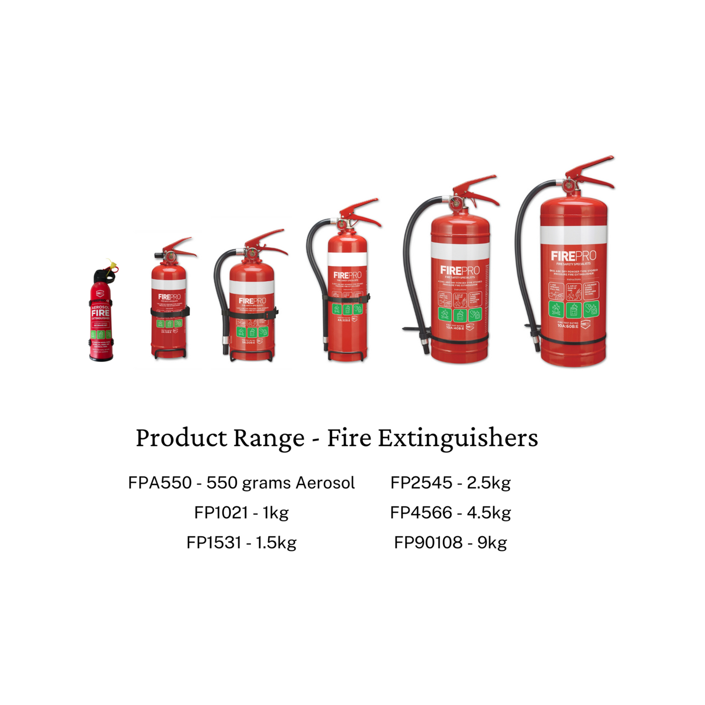 Firepro Aerosol Fire Extinguisher - 550g