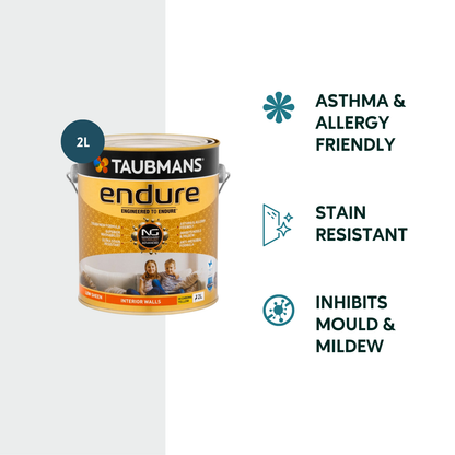 Taubmans Endure Interior Walls Paint - 2L - Hi C Yellow - Low Sheen