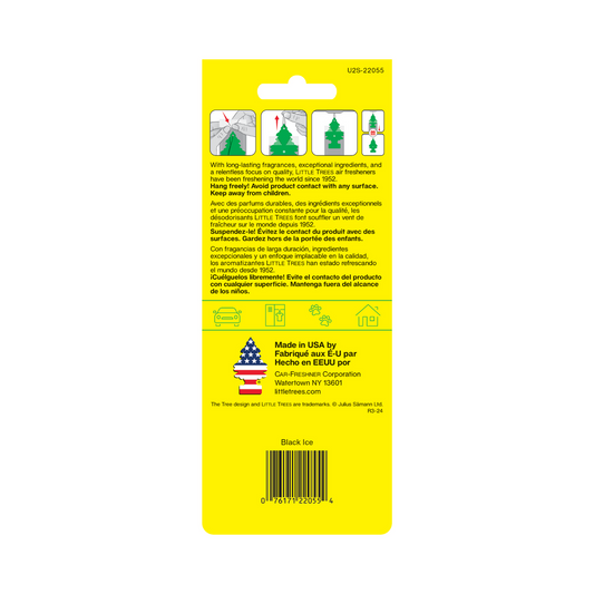 Little Trees Black Ice Hanging Tree Air Freshener - 2 Pack