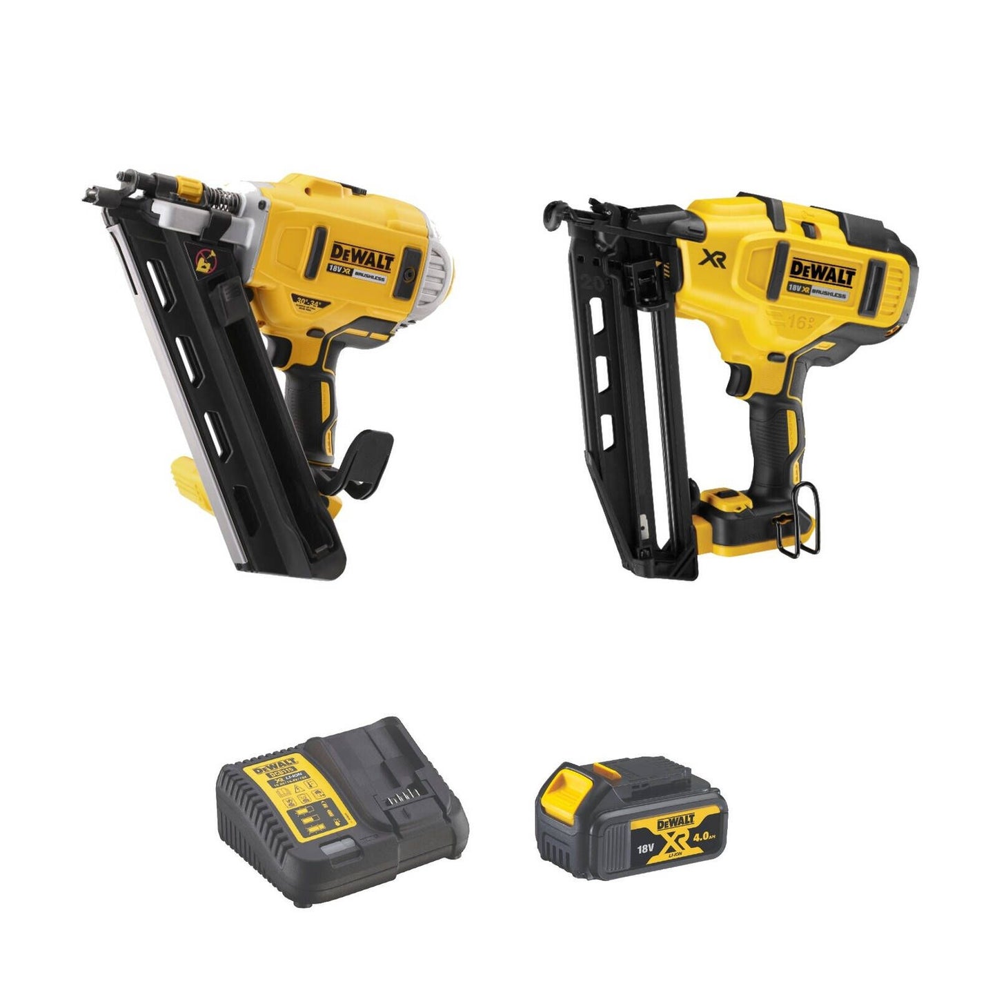 DeWalt Finishing and Framing Nailer Kit - 18V - 2 Piece - 4.0Ah