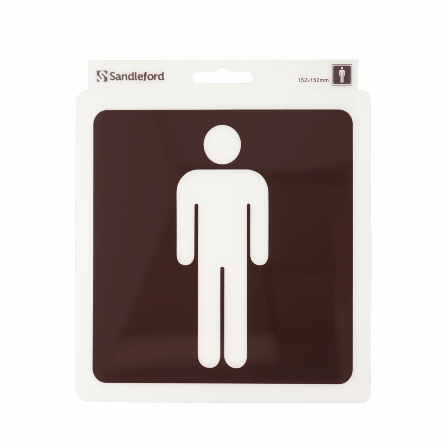 Sandleford Mens Symbol Self Adhesive Sign - 152mm - Brown