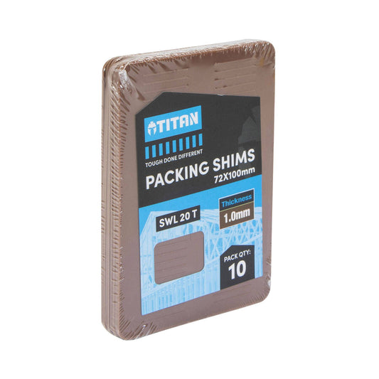 Titan Brown Shim Packing - 1 x 72 x 100mm - 10 Piece