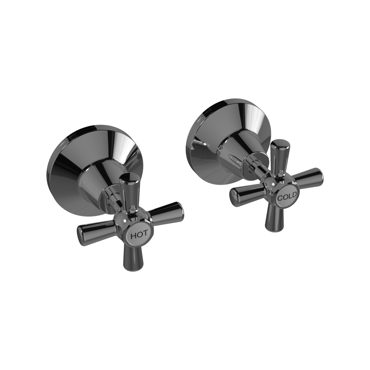 Ezyfix Classic Wall Tap Assemblies - 190mm - Brass - Chrome Finish