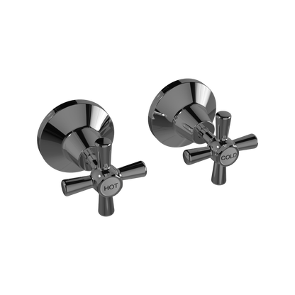 Ezyfix Classic Wall Tap Assemblies - 190mm - Brass - Chrome Finish