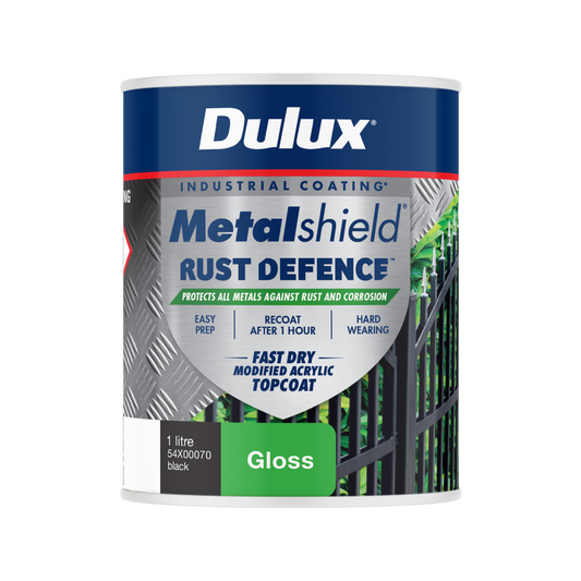 Dulux Metalshield Rust Defence - 1L - Black Gloss