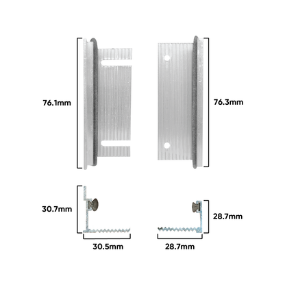 Rolltrak Aluminium Door Guide - 30mm