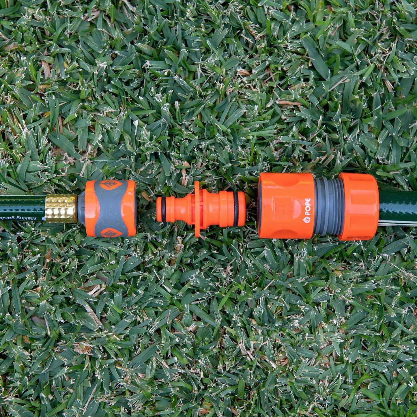 Pope Hose Coupler - 18mm to 12mm - Orange