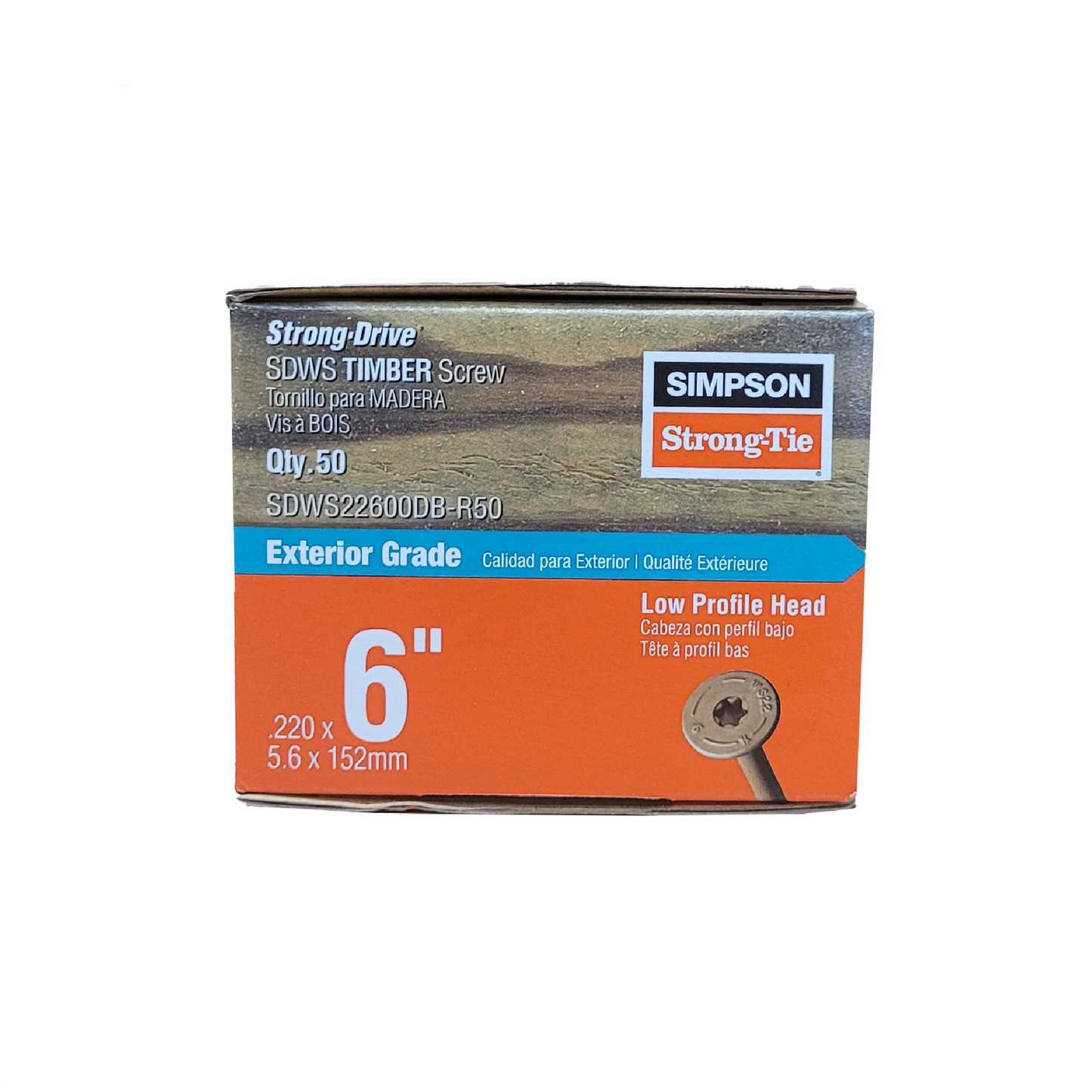 Simpson Strong Tie Structural Screws - 12g x 152mm T40 - 50 Pack
