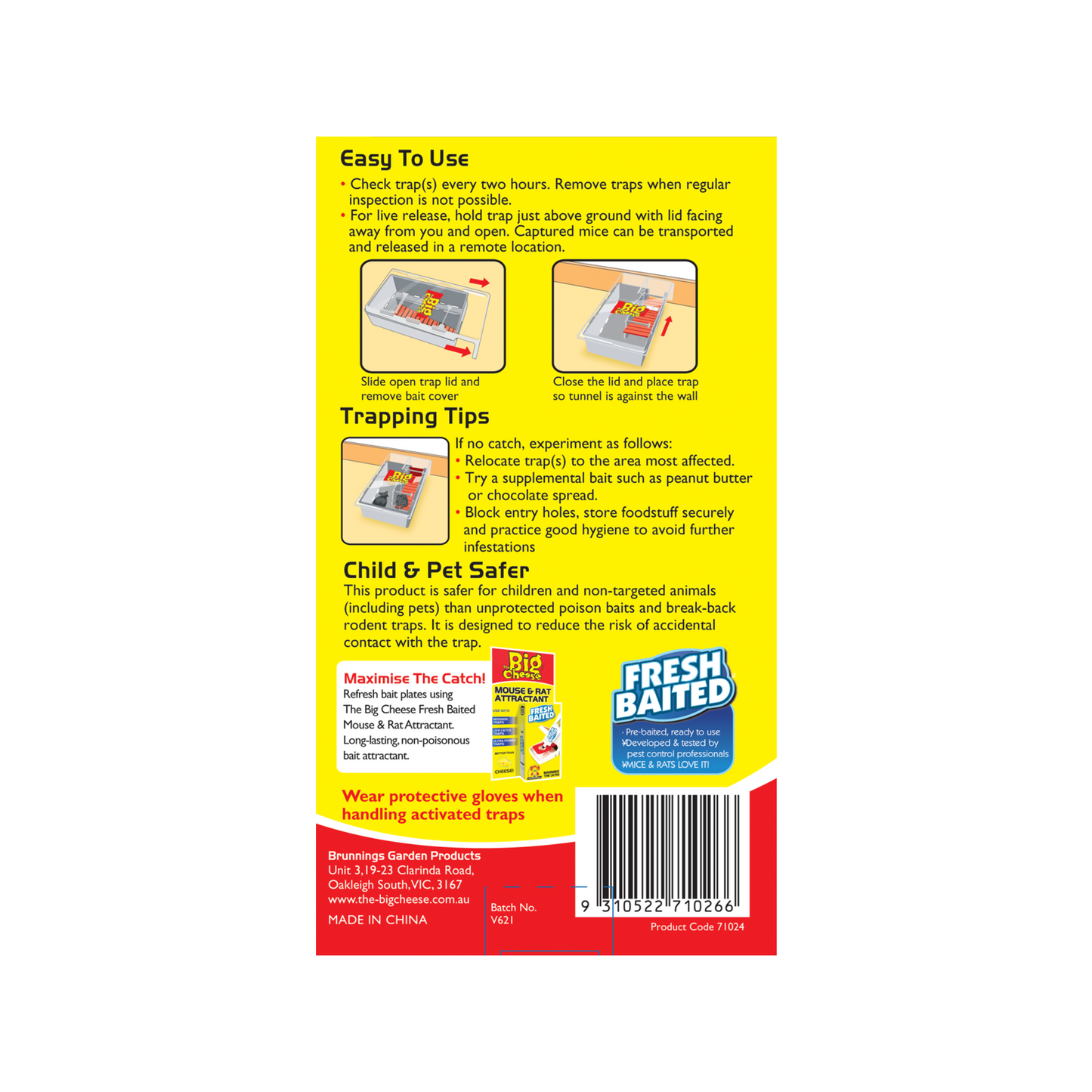 The Big Cheese Live Multi Catch Mouse Trap Prebaited