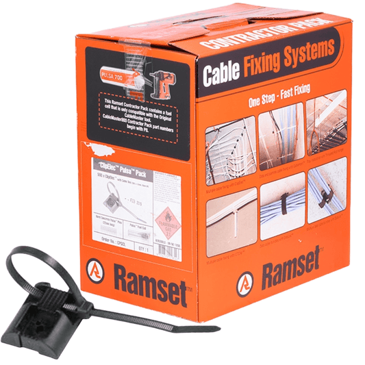 RAMSET ClipElec Contractor Pack All Purpose Cable Ties - 500 Pack P8CPGCL
