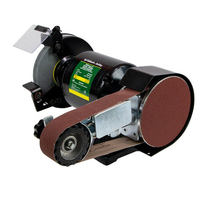 ABBOTT and ASHBY 8 Dual Speed Bench Grinder w Aa362 Linishing Attachment AA362W8DS