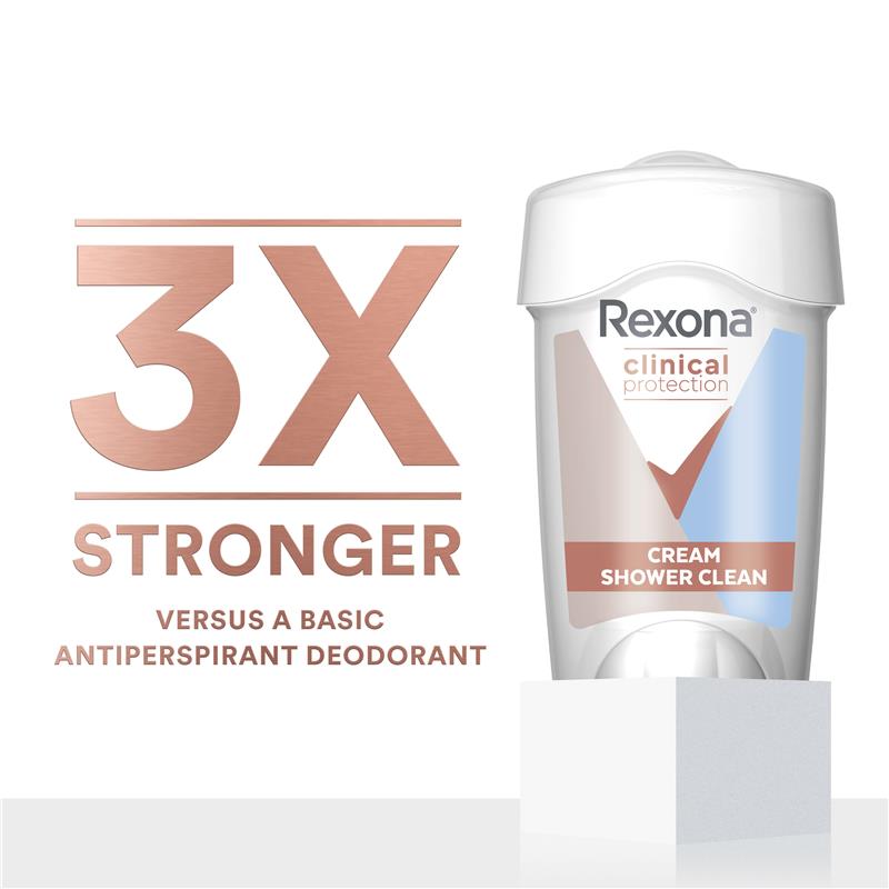 Rexona Women Clinical Shower Clean Antiperspirant Deodorant 45ml