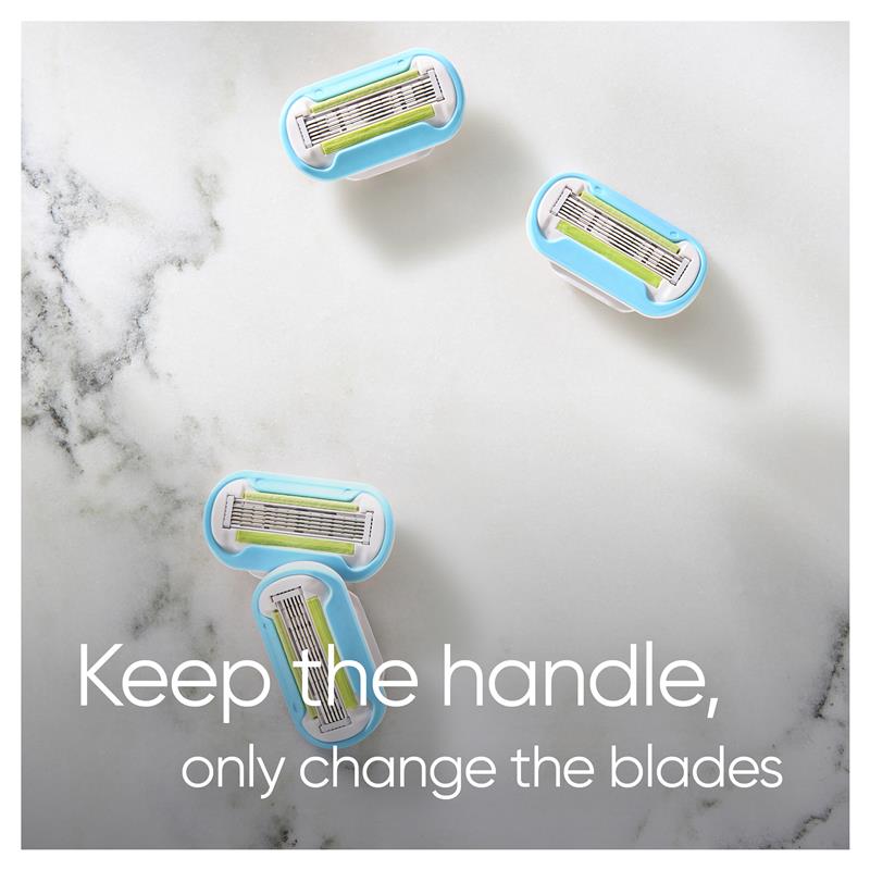 Gillette Venus Extra Smooth Women's 5-Blade Razor Refills, 4- Blades