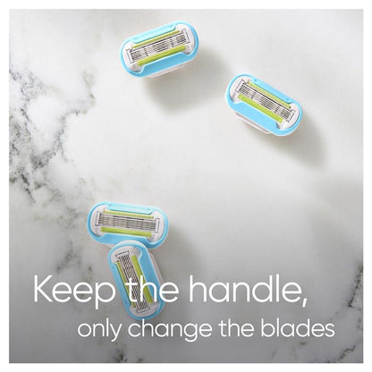 Gillette Venus Extra Smooth Women's 5-Blade Razor Refills, 4- Blades
