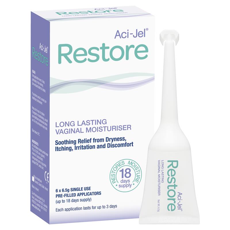 Aci-Jel Restore 6x6.5g Single-Use Vaginal Moisturizer, 18 Day Supply