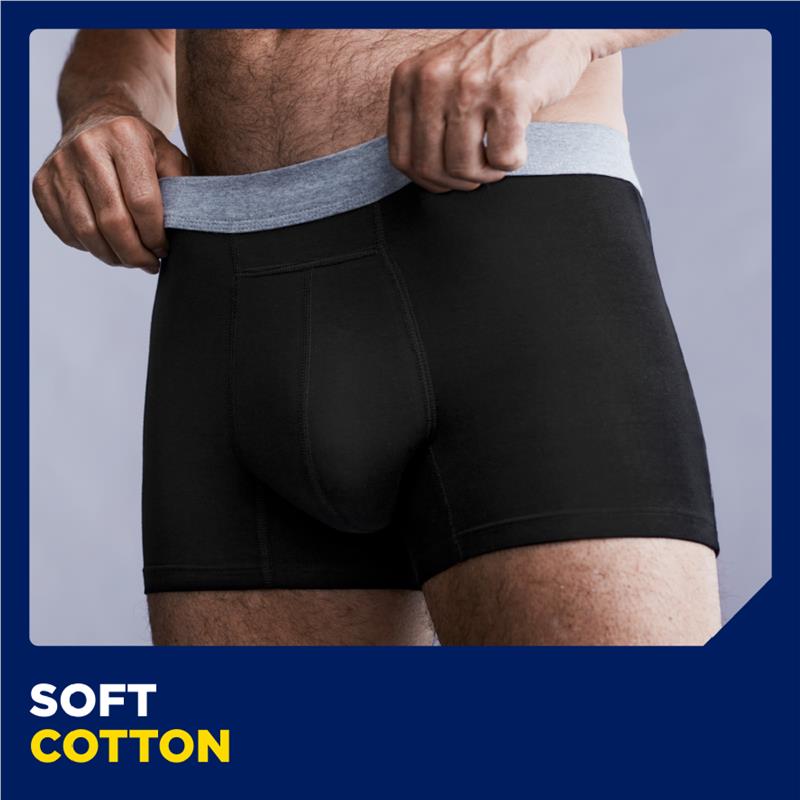 TENA Men’s Reusable Washable Boxer Underwear with Secure Absorption, Size M, 1 Boxer