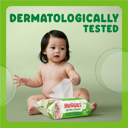 Huggies Thick Baby Wipes Cucumber & Aloe 400 Pack