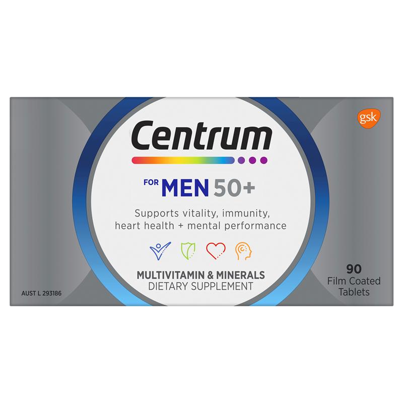 Centrum For Men 50+ 90 Tablets Exclusive Size